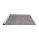 Sideview of Machine Washable Industrial Modern Dark Gray Rug, wshurb2507