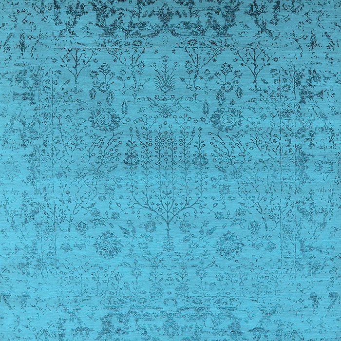 Square Oriental Light Blue Industrial Rug, urb2507lblu