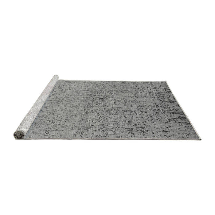 Sideview of Machine Washable Oriental Gray Industrial Rug, wshurb2507gry