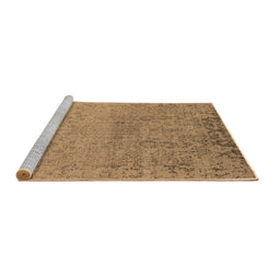 Sideview of Machine Washable Oriental Brown Industrial Rug, wshurb2507brn