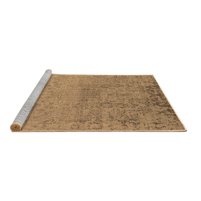 Sideview of Machine Washable Oriental Brown Industrial Rug, wshurb2507brn