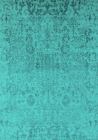 Oriental Turquoise Industrial Rug, urb2507turq