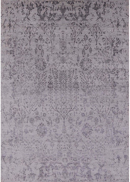 Mid-Century Modern Dark Gray Oriental Rug, urb2507