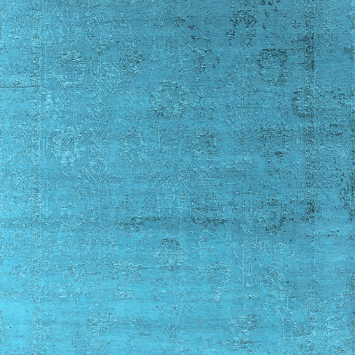 Machine Washable Oriental Light Blue Industrial Rug, wshurb2508lblu