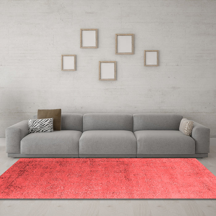Industrial Red Washable Rugs