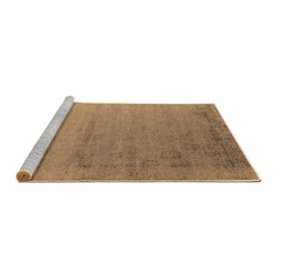 Sideview of Machine Washable Oriental Brown Industrial Rug, wshurb2508brn