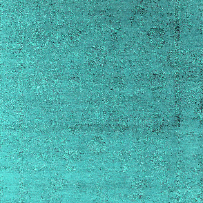 Machine Washable Oriental Turquoise Industrial Area Rugs, wshurb2508turq