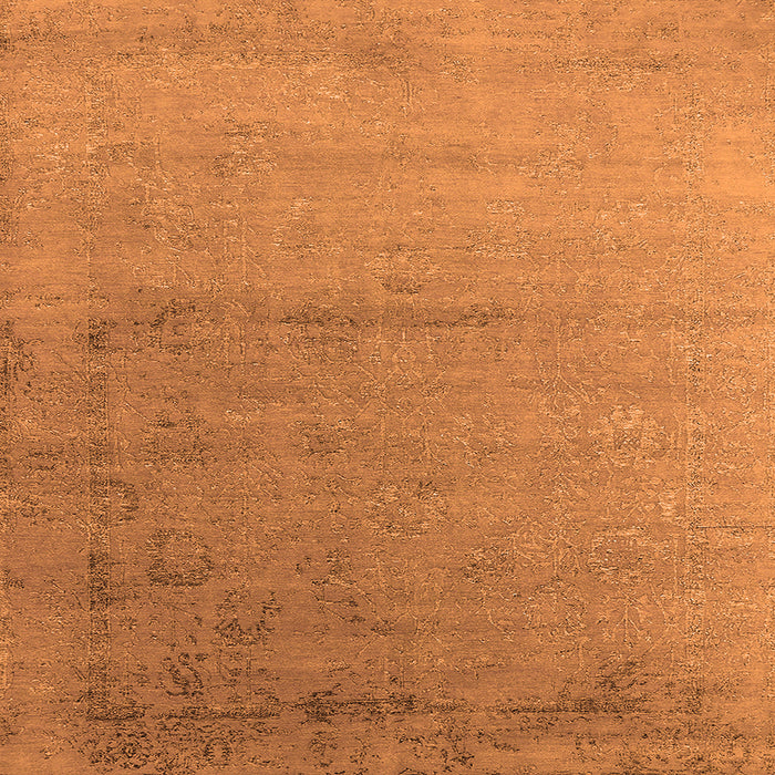 Square Oriental Orange Industrial Rug, urb2508org