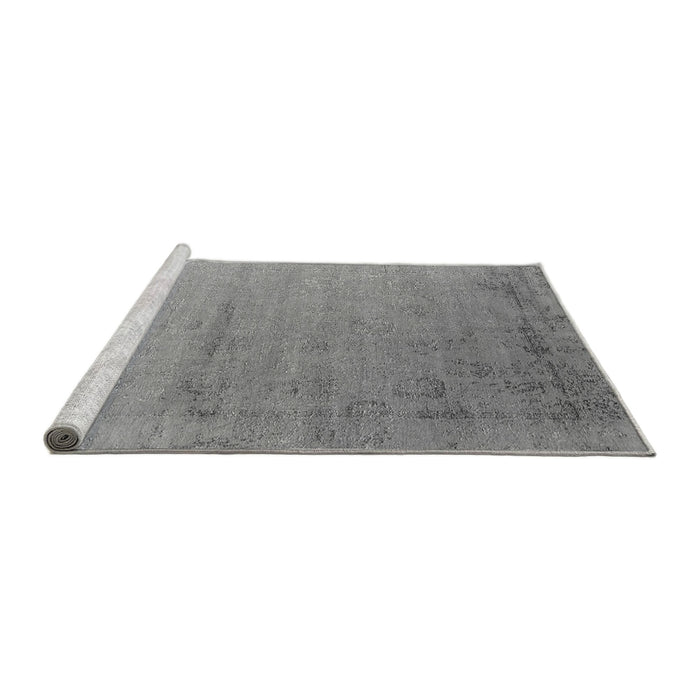 Sideview of Machine Washable Oriental Gray Industrial Rug, wshurb2508gry