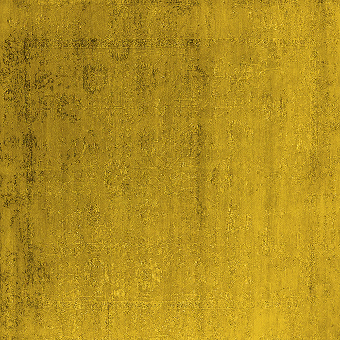 Square Oriental Yellow Industrial Rug, urb2508yw