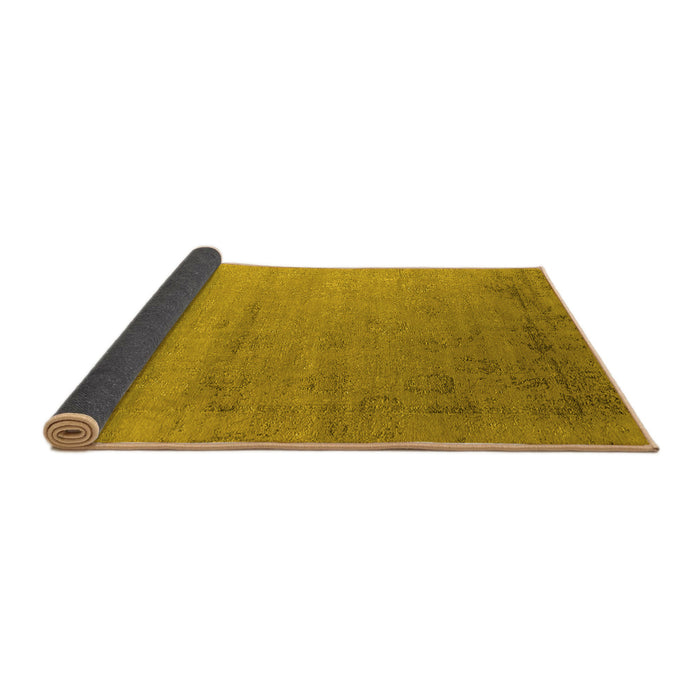 Sideview of Oriental Yellow Industrial Rug, urb2508yw