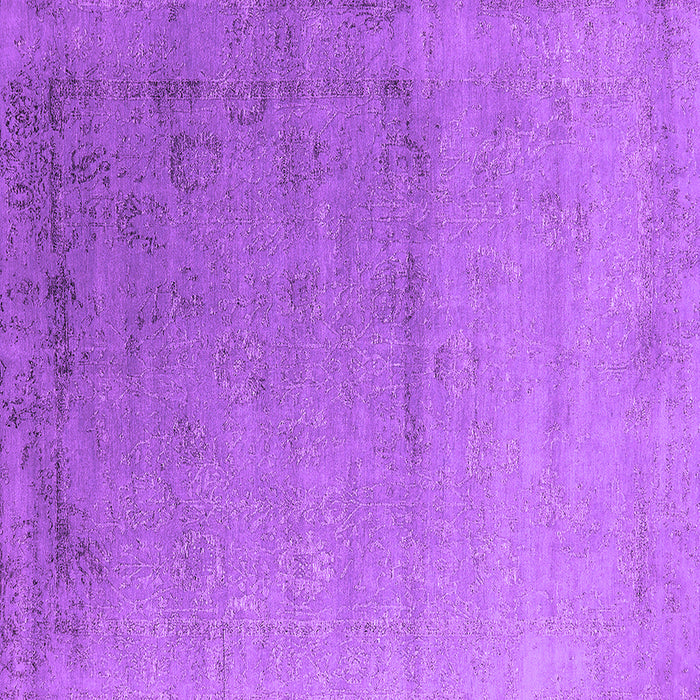 Square Machine Washable Oriental Purple Industrial Area Rugs, wshurb2508pur