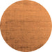 Round Oriental Orange Industrial Rug, urb2508org