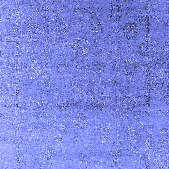 Machine Washable Oriental Blue Industrial Rug, wshurb2508blu