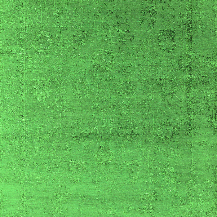 Machine Washable Oriental Green Industrial Area Rugs, wshurb2508grn