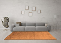 Machine Washable Oriental Orange Industrial Area Rugs in a Living Room, wshurb2508org