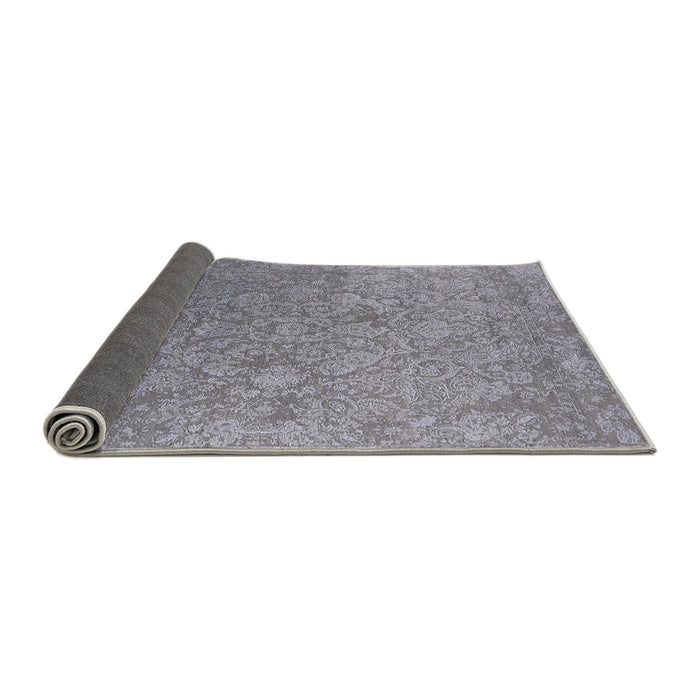 Sideview of Mid-Century Modern Silver Gray Oriental Rug, urb2509
