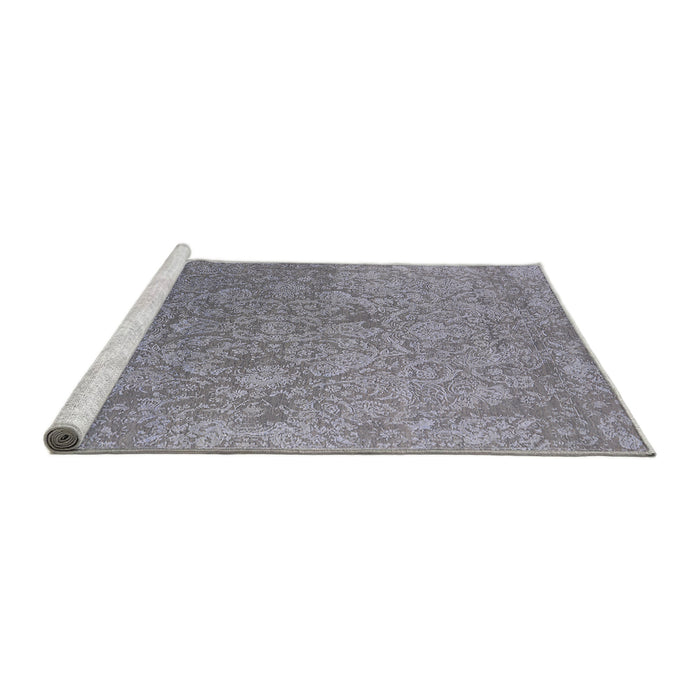 Sideview of Machine Washable Industrial Modern Silver Gray Rug, wshurb2509