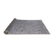 Sideview of Mid-Century Modern Silver Gray Oriental Rug, urb2509