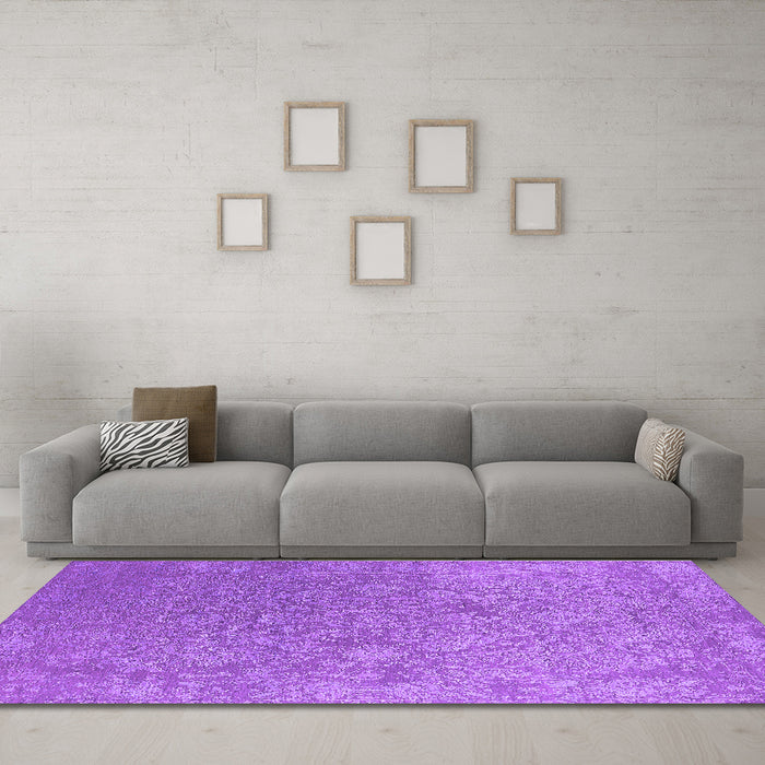 Machine Washable Oriental Purple Industrial Area Rugs in a Living Room, wshurb2509pur