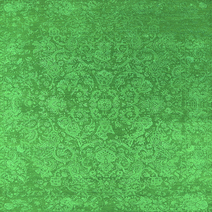Square Oriental Green Industrial Rug, urb2509grn