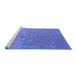 Sideview of Machine Washable Oriental Blue Industrial Rug, wshurb2509blu