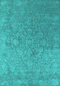 Oriental Turquoise Industrial Rug, urb2509turq