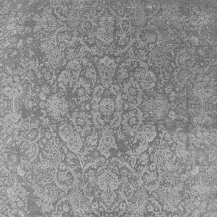 Machine Washable Oriental Gray Industrial Rug, wshurb2509gry