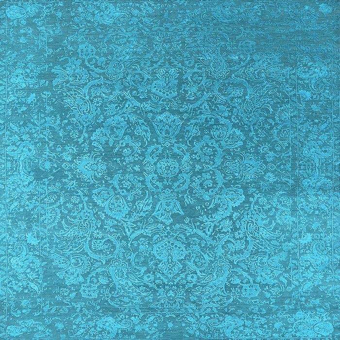 Square Oriental Light Blue Industrial Rug, urb2509lblu