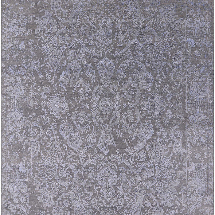 Machine Washable Industrial Modern Silver Gray Rug, wshurb2509