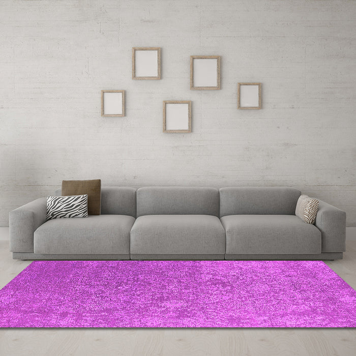 Machine Washable Oriental Pink Industrial Rug in a Living Room, wshurb2509pnk