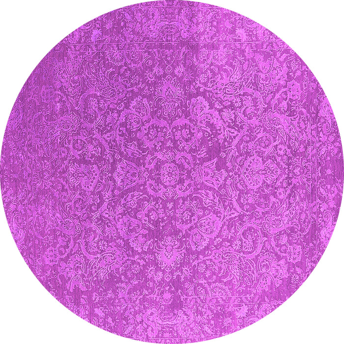 Round Oriental Pink Industrial Rug, urb2509pnk