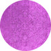 Round Oriental Pink Industrial Rug, urb2509pnk