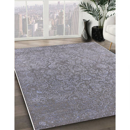Machine Washable Industrial Modern Silver Gray Rug in a Family Room, wshurb2509