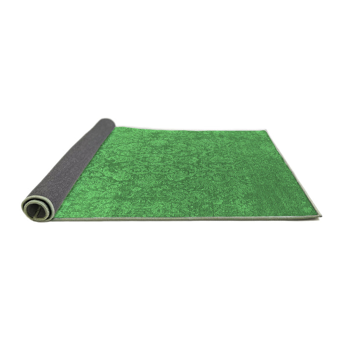 Sideview of Oriental Emerald Green Industrial Rug, urb2509emgrn