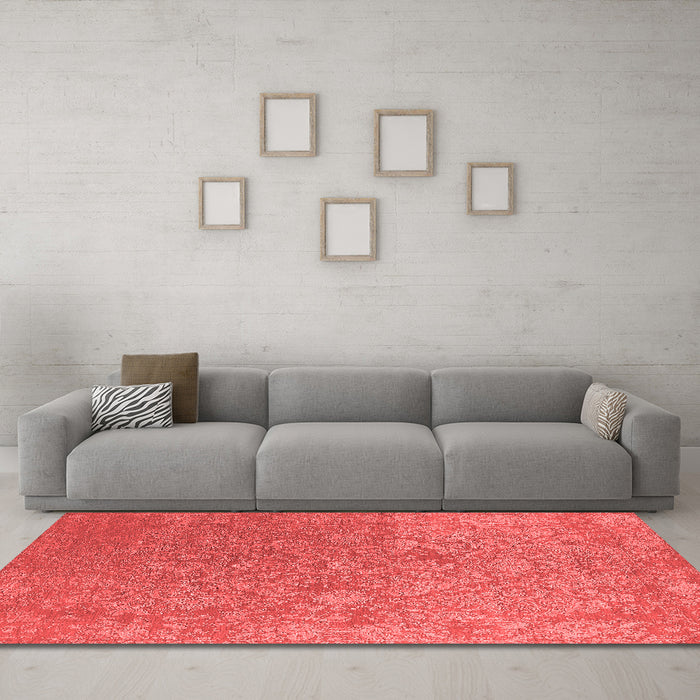 Industrial Red Washable Rugs