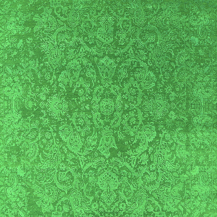 Machine Washable Oriental Green Industrial Area Rugs, wshurb2509grn