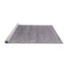 Sideview of Machine Washable Industrial Modern Dark Gray Rug, wshurb2510