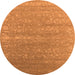 Round Oriental Orange Industrial Rug, urb2510org