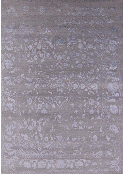 Mid-Century Modern Dark Gray Oriental Rug, urb2510