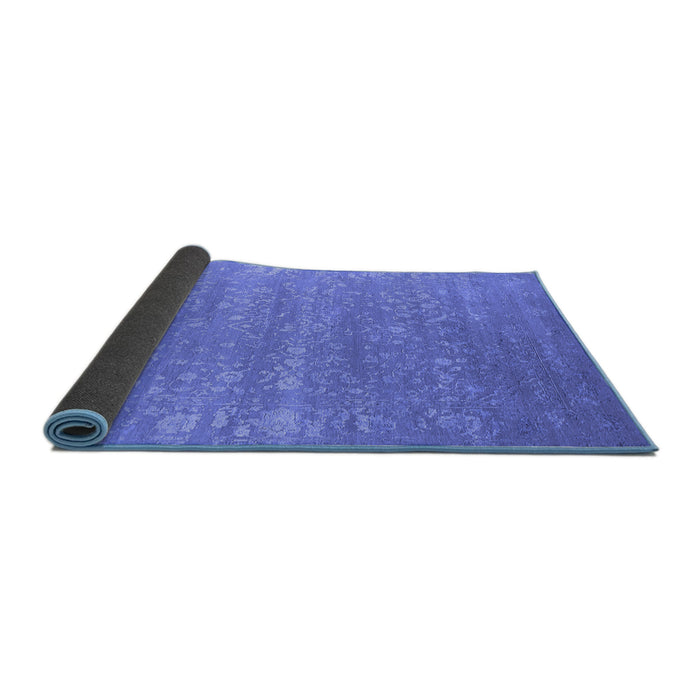 Sideview of Oriental Blue Industrial Rug, urb2510blu