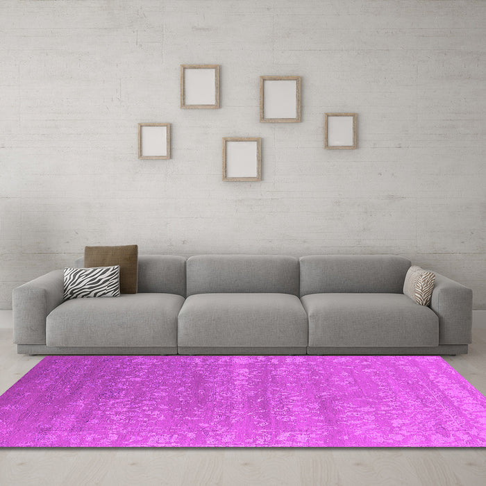 Machine Washable Oriental Pink Industrial Rug in a Living Room, wshurb2510pnk