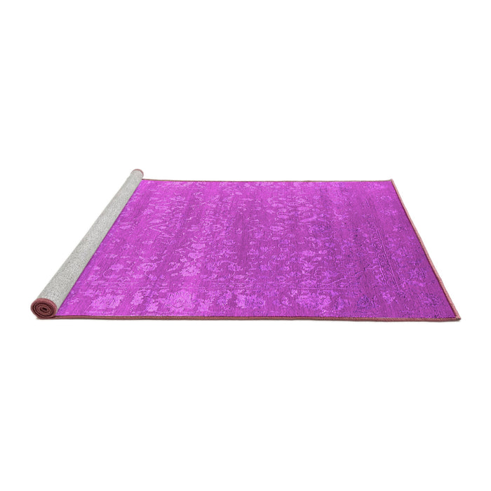 Sideview of Machine Washable Oriental Pink Industrial Rug, wshurb2510pnk