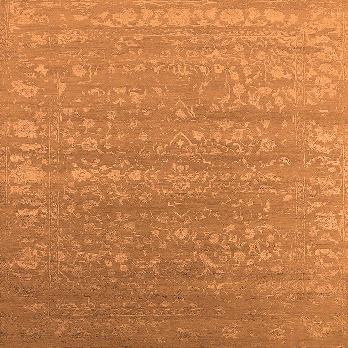 Square Oriental Orange Industrial Rug, urb2510org