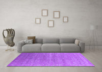 Machine Washable Oriental Purple Industrial Rug, wshurb2510pur