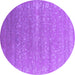 Round Oriental Purple Industrial Rug, urb2510pur