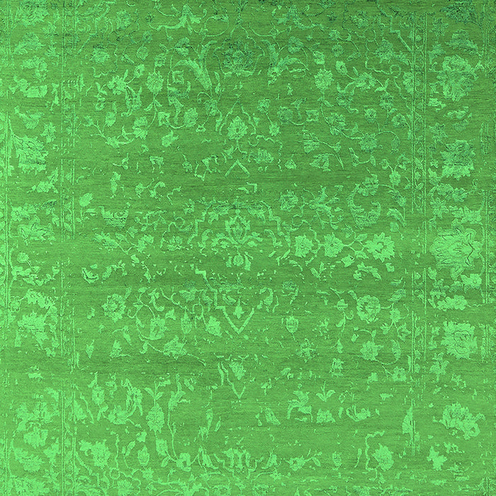 Machine Washable Oriental Green Industrial Area Rugs, wshurb2510grn