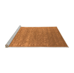Sideview of Machine Washable Oriental Orange Industrial Area Rugs, wshurb2510org