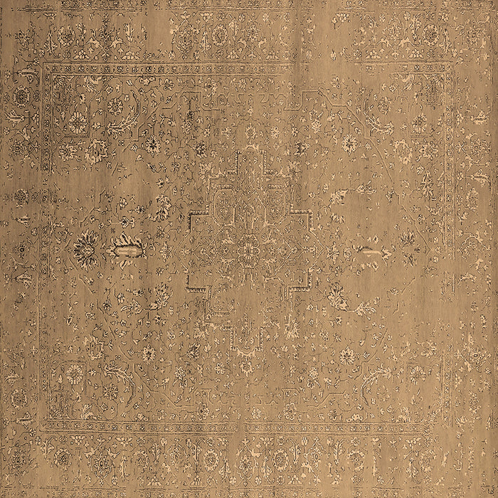 Square Oriental Brown Industrial Rug, urb2511brn