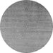 Round Oriental Gray Industrial Rug, urb2511gry